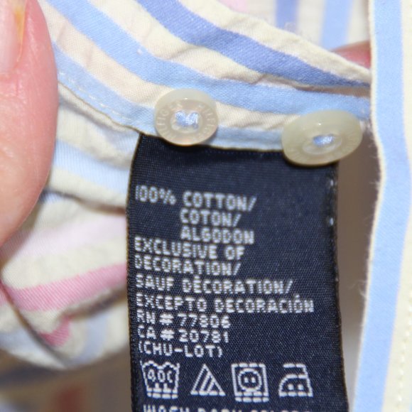 Tommy Hilfiger Striped Textured Short sleeve Button Up Men's Shirt XL - Picture 7 of 12